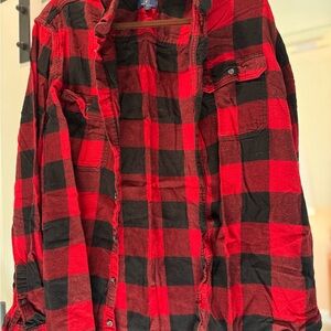George Red and Black Checkered Men's Shirt